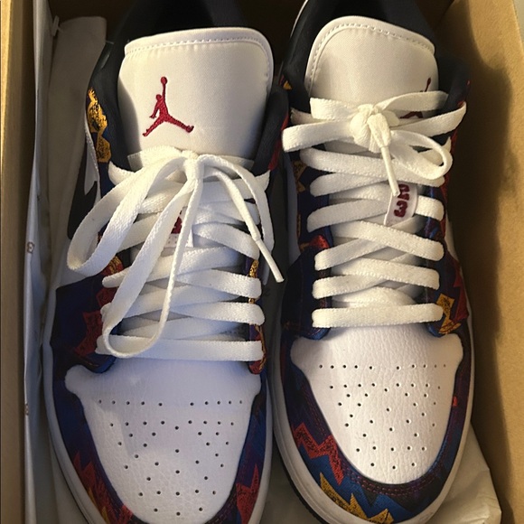 Jordan White and Multicolor Men's Sneakers - Picture 7 of 7